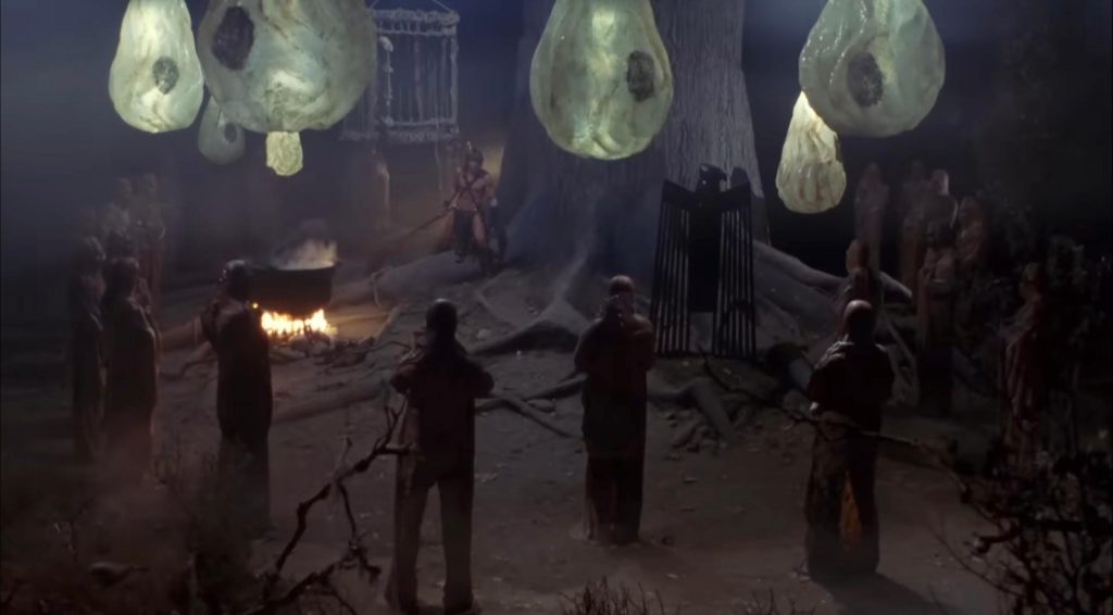 Dar is surrounded by the Winged Devourers in their nesting area